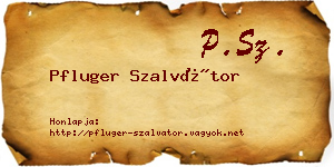 Pfluger Szalvátor névjegykártya